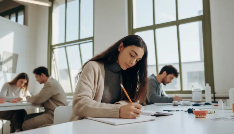 Profesional evaluando competencias clínicas